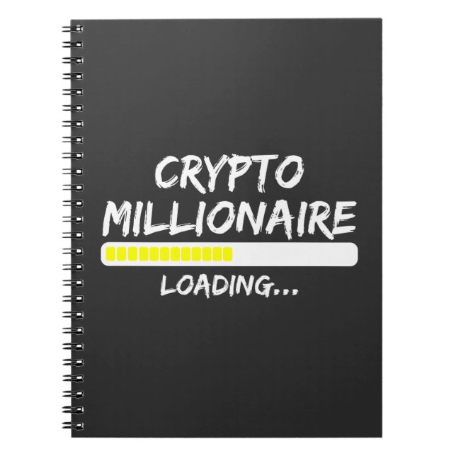 Cuaderno Crypto Millionaire Cargando Bitcoin (Frente)