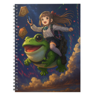 Cuaderno Crypto Pepecoin Waifu Anime Notebook