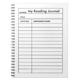 Cuaderno "Cuaderno de la tarjeta de biblioteca"