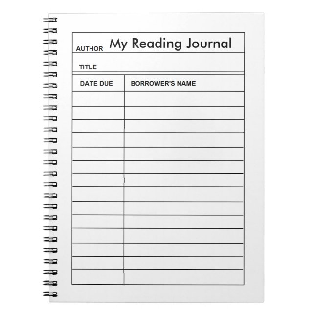 Cuaderno "Cuaderno de la tarjeta de biblioteca" (Frente)