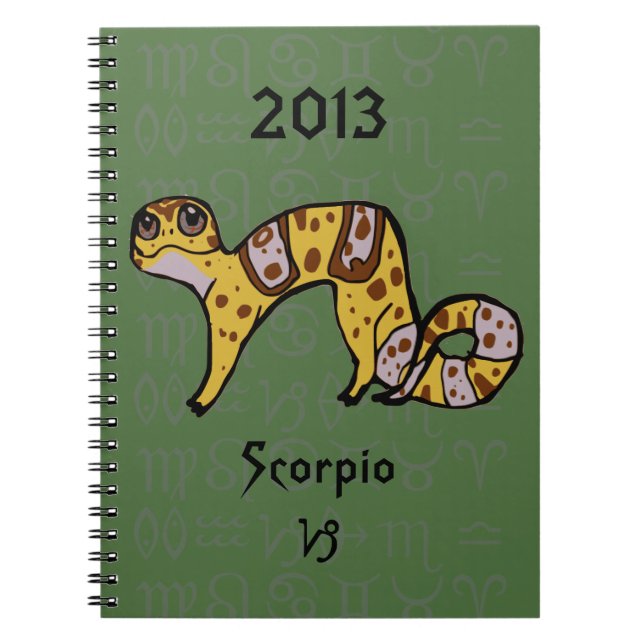 Cuaderno "Cuaderno del Gecko del leopardo del zodiaco del (Frente)