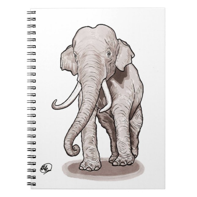 Cuaderno "Cuaderno espiral del elefante de la libertad " (Frente)