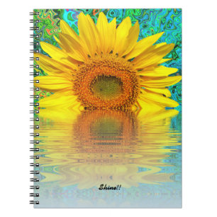 Cuaderno Cuaderno: Girasol con la explosión de color