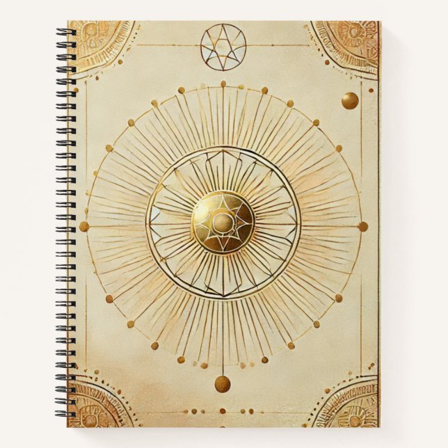 Cuaderno "Cuaderno Inspirador Espiral Golden Sunburst - H (Anverso)