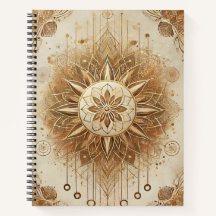 "Cuaderno Inspirador Espiral Golden Sunburst - H