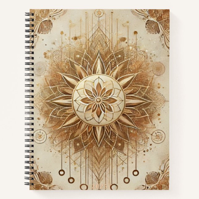 Cuaderno "Cuaderno Inspirador Espiral Golden Sunburst - H (Anverso)