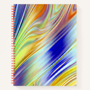 Cuaderno Cuaderno, líneas abstractas multicolores vibrantes