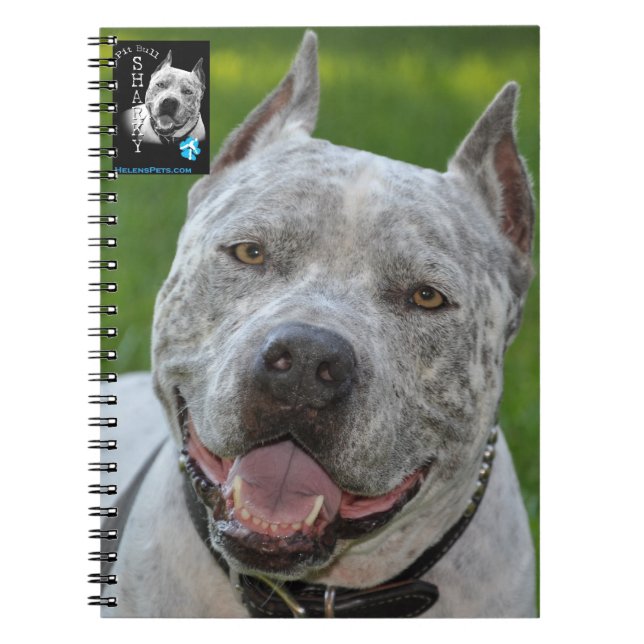 Cuaderno ¡cuaderno @PitBullSharky! Cara feliz de la sonrisa (Frente)