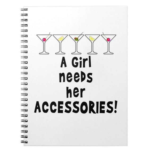 CUADERNO CUADERNO, UNA CHICA NECESITA SUS ACCESORIOS (Frente)