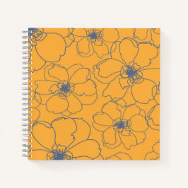 Cuaderno cuadrado amarillo