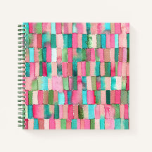 Cuaderno cuadrado con diseño acuarela