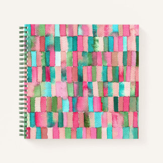 Cuaderno cuadrado con diseño acuarela