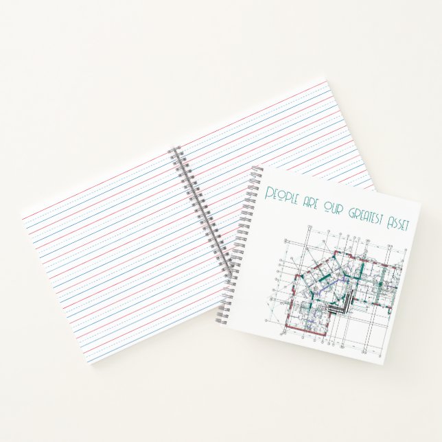 Cuaderno cuadrado corporativo personalizable (Interior)