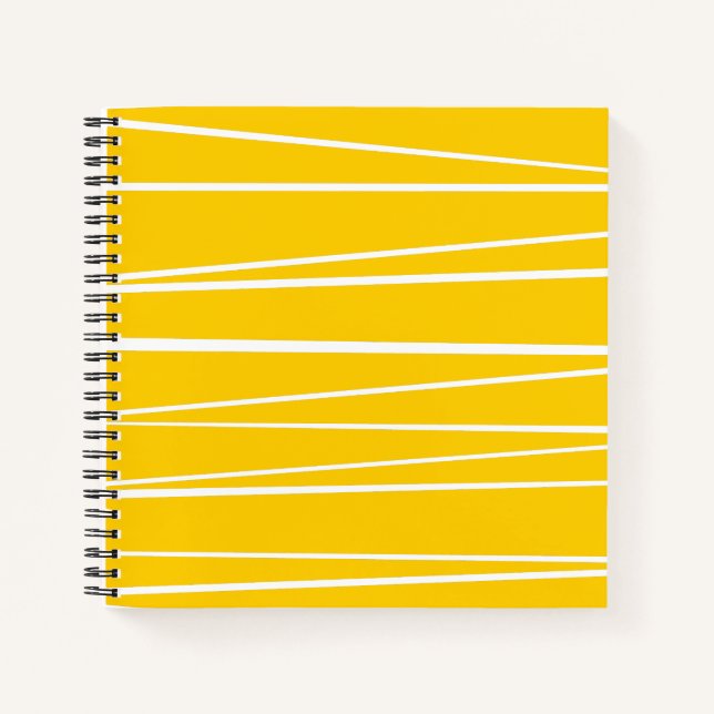 Cuaderno Cuadrado de bloc de notas amarillo de banda españo (Anverso)