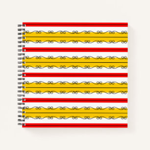 Cuaderno Cuadrado de bloc de notas de franja española