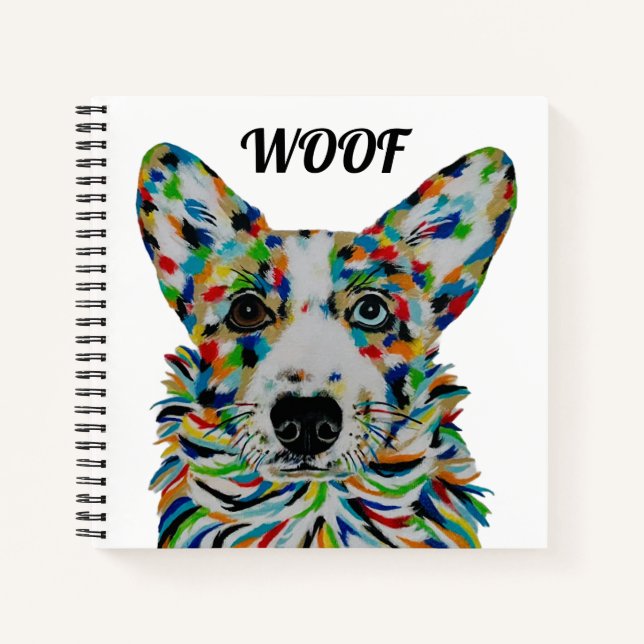 Cuaderno cuadrado de Corgi (Anverso)