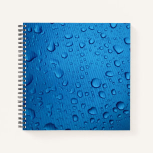 Cuaderno Cuadrado de gotas de agua azul de Guay