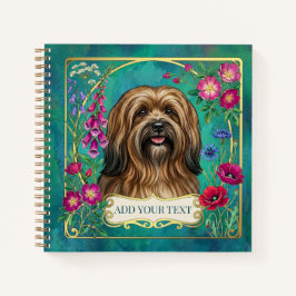 Cuaderno cuadrado personalizado de Lhasa Apso sabl