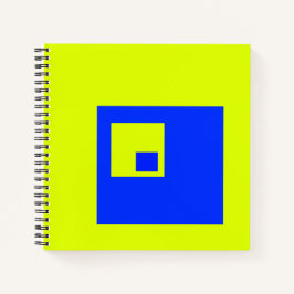 Cuaderno Cuadrados amarillo y azul