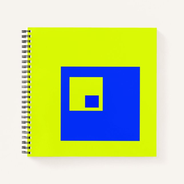 Cuaderno Cuadrados amarillo y azul (Anverso)