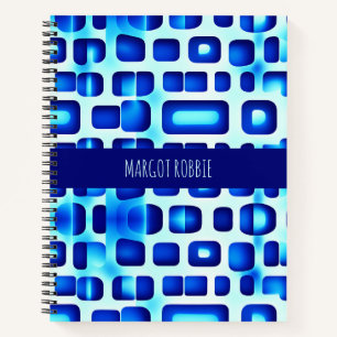 Cuaderno Cuadrados azules y Rectángulos Patrones isométrico