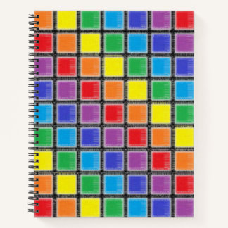 Cuaderno Cuadrados con arcoiris
