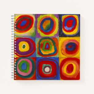 Cuaderno Cuadrados con círculos concéntricos   Kandinsky
