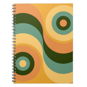 Cuaderno Cuadrados de arcoiris mareados de color vintage