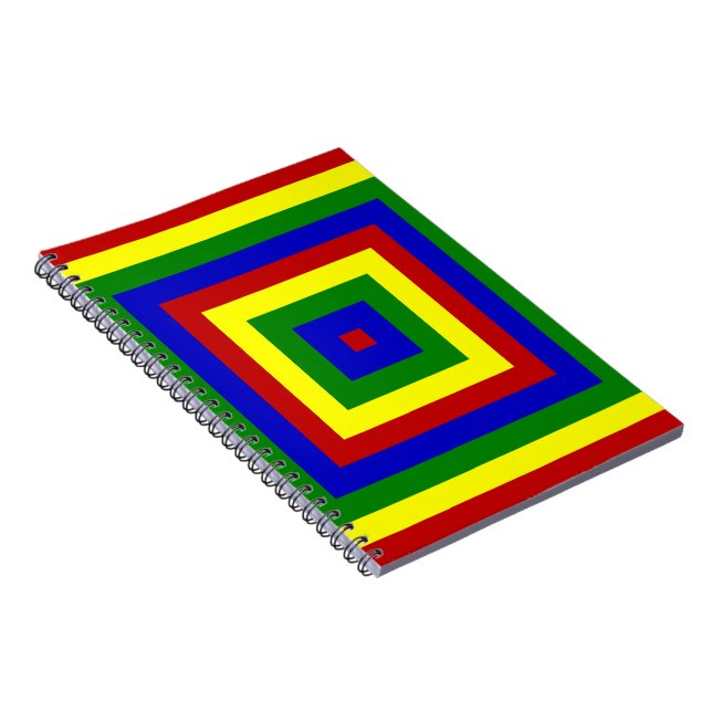 Cuaderno Cuadrados de colores primarios estratificados (Lado Derecho)
