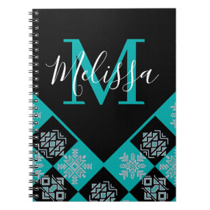 Cuaderno Cuadrados étnicos personalizados