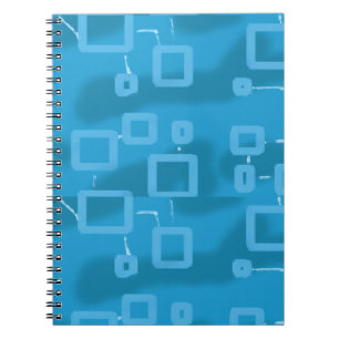 Cuaderno Cuadrados geométricos azul claro