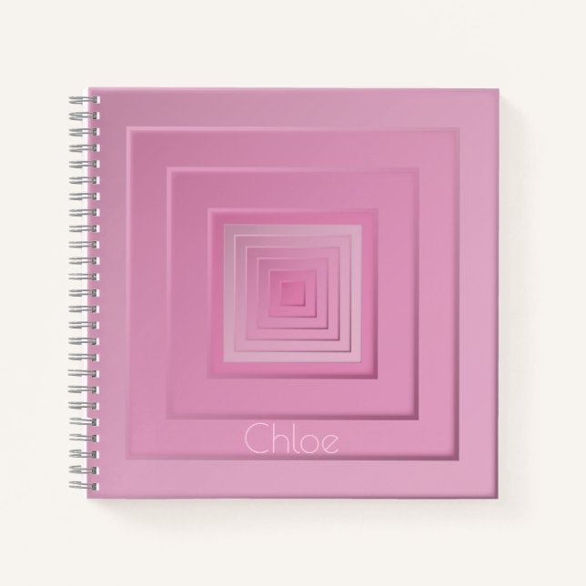 Cuaderno Cuadrados Geométricos con Clase (Anverso)