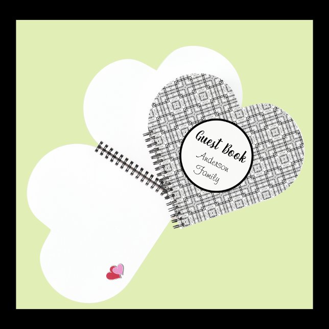 Cuaderno Cuadrados geométricos de blanco negro para bloc de (Subido por el creador)