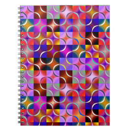 Cuaderno Cuadrados Geométricos Multicolores