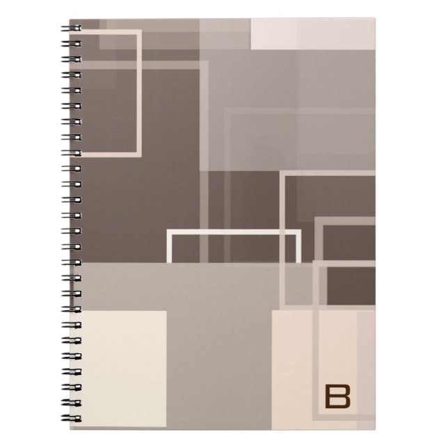 Cuaderno Cuadrados geométricos - Portátil de fotos con crem (Frente)