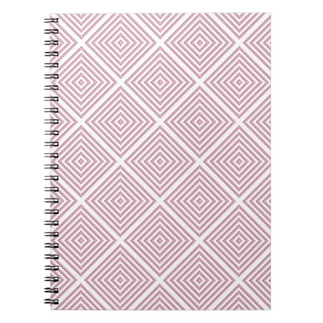 Cuaderno Cuadrados geométricos rosados (Frente)