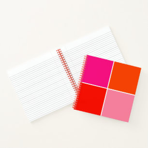 Cuaderno Cuadrados Rosa y Naranja
