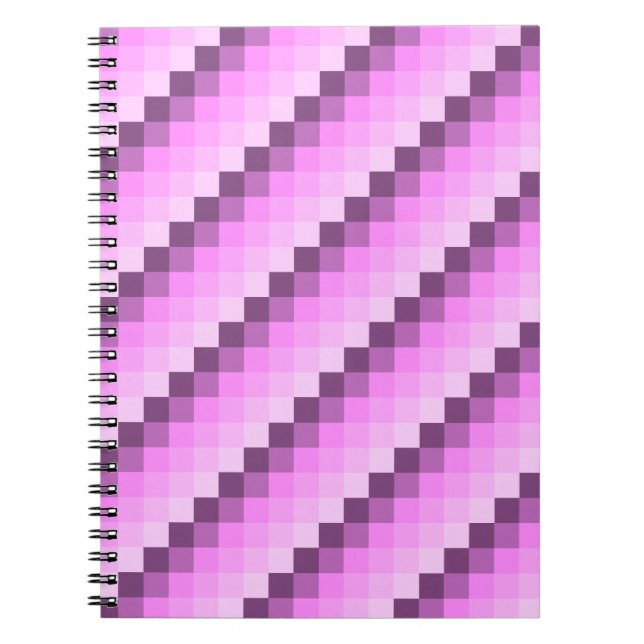 Cuaderno Cuadrados rosa y púrpura (Frente)