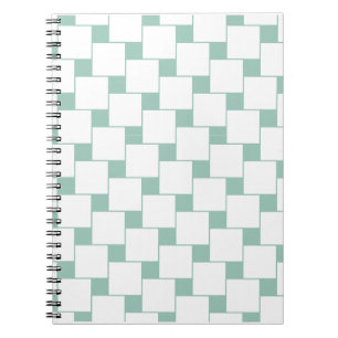 Cuaderno Cuadrados trenzados divertidos Mint Green