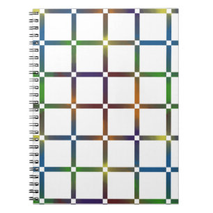 Cuaderno Cuadrícula de arcoíris mezclado colorido con espac