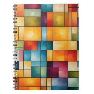 Cuaderno Cuadrícula de bloques de color Resumen de arte