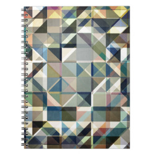 Cuaderno Cuadrícula de tono terrestre abstracto
