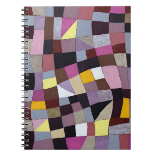 Cuaderno Cuadrícula irregular: Pintura abstracta violeta-am