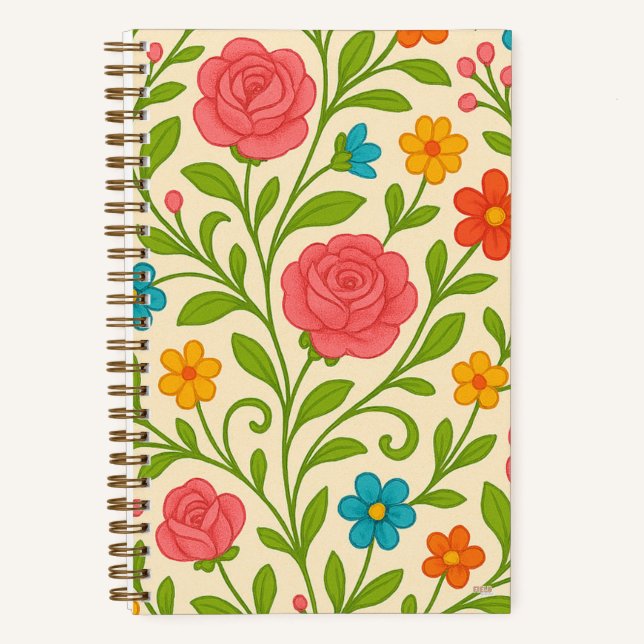 Cuaderno Cuadriculado Coquette Floral Grid (Anverso)