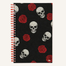 Cuaderno Cuadriculado Skulls and Roses Gridded