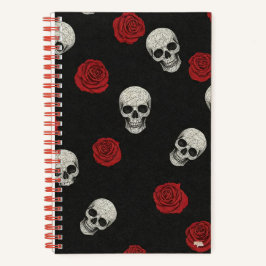 Cuaderno Cuadriculado Skulls and Roses Gridded