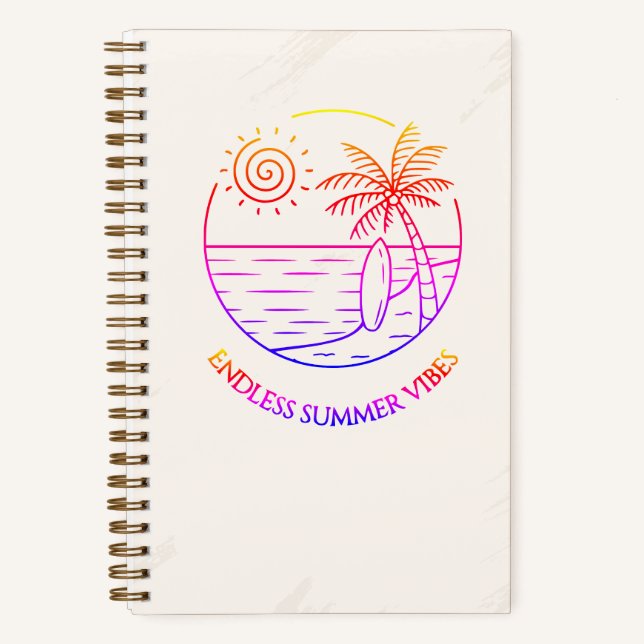 Cuaderno Cuadriculado Vibes de Verano Interminable (Anverso)