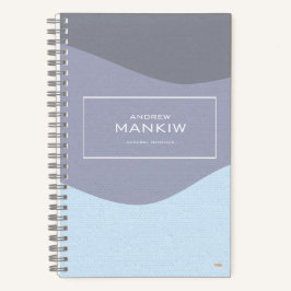 Cuaderno Cuadriculado Waves Blue-Gray Gridded