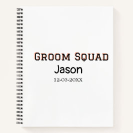 Cuaderno Cuadrilla del novio padrino despedida de soltera a