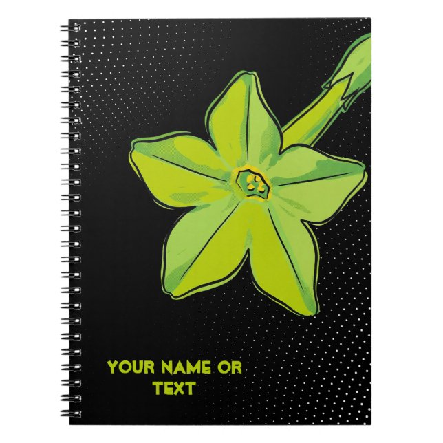 Cuaderno Cuadro botánico Chartreuse: La Nicotiana 'Verde Li (Frente)